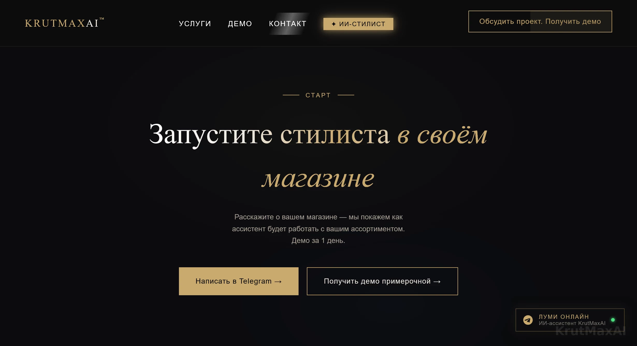 Запустите стилиста в своём магазине: демо за 1 день